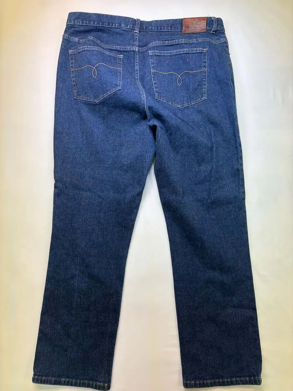Lauren Jeans Co. Ralph Lauren Women's Dark Blue Denim Jeans Size 16